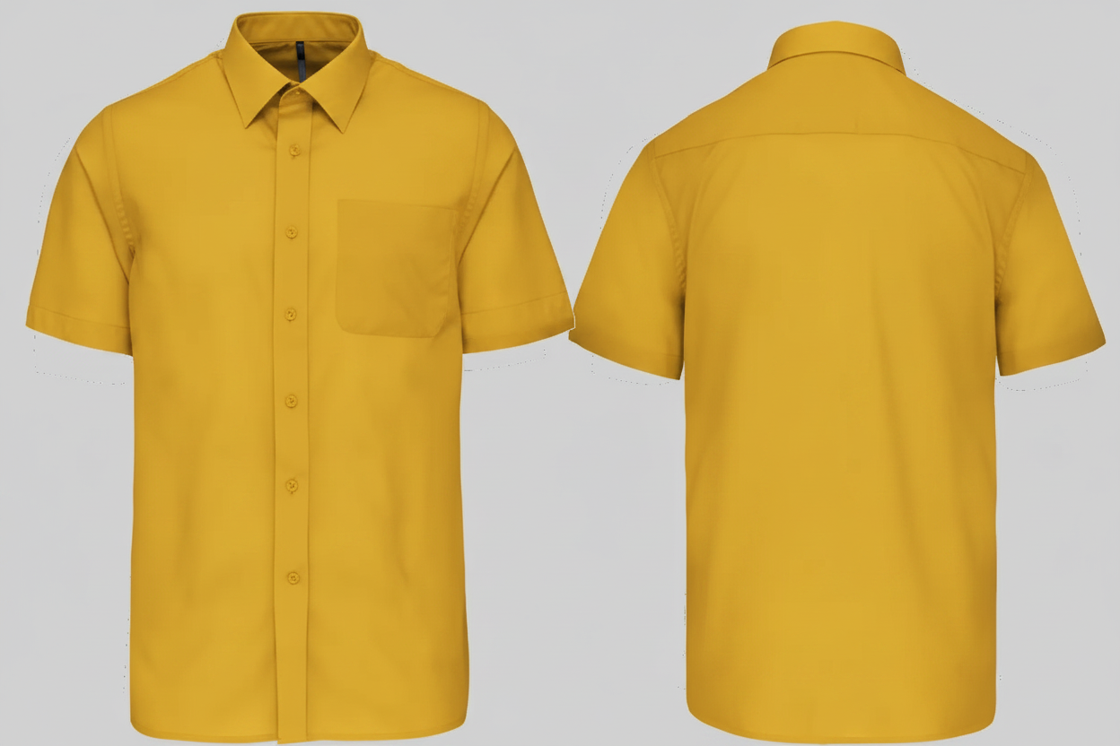 Kariban K551 ACE Heren Overhemd Korte Mouwen Borduren | Polykatoen Poplin | 110 g/m²
