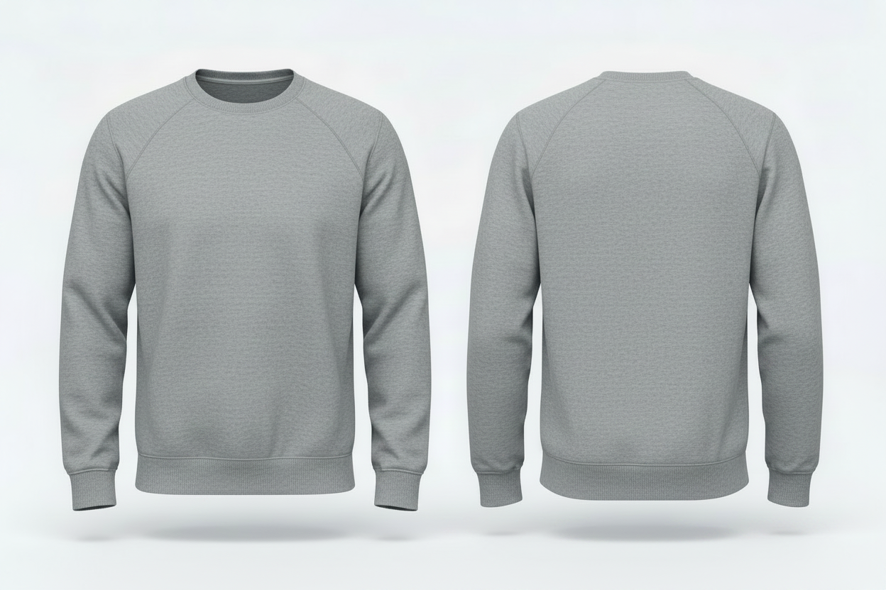 Kariban K480 Heren BIO Sweatshirt Raglanmouwen Borduren | 300 g/m²