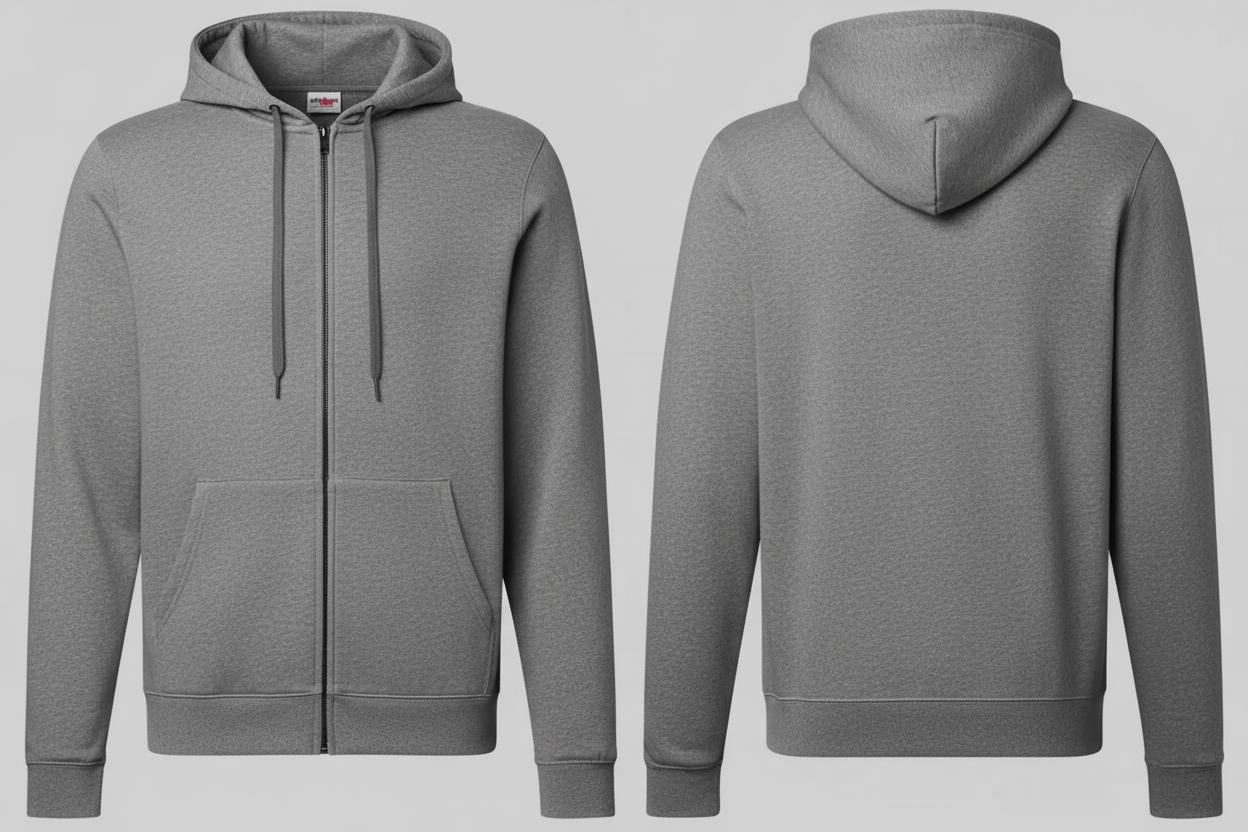Fruit of the Loom SC374 Hoodie Sweat Jack Borduren | 80% Katoen / 20% Polyester | 280 g/m²