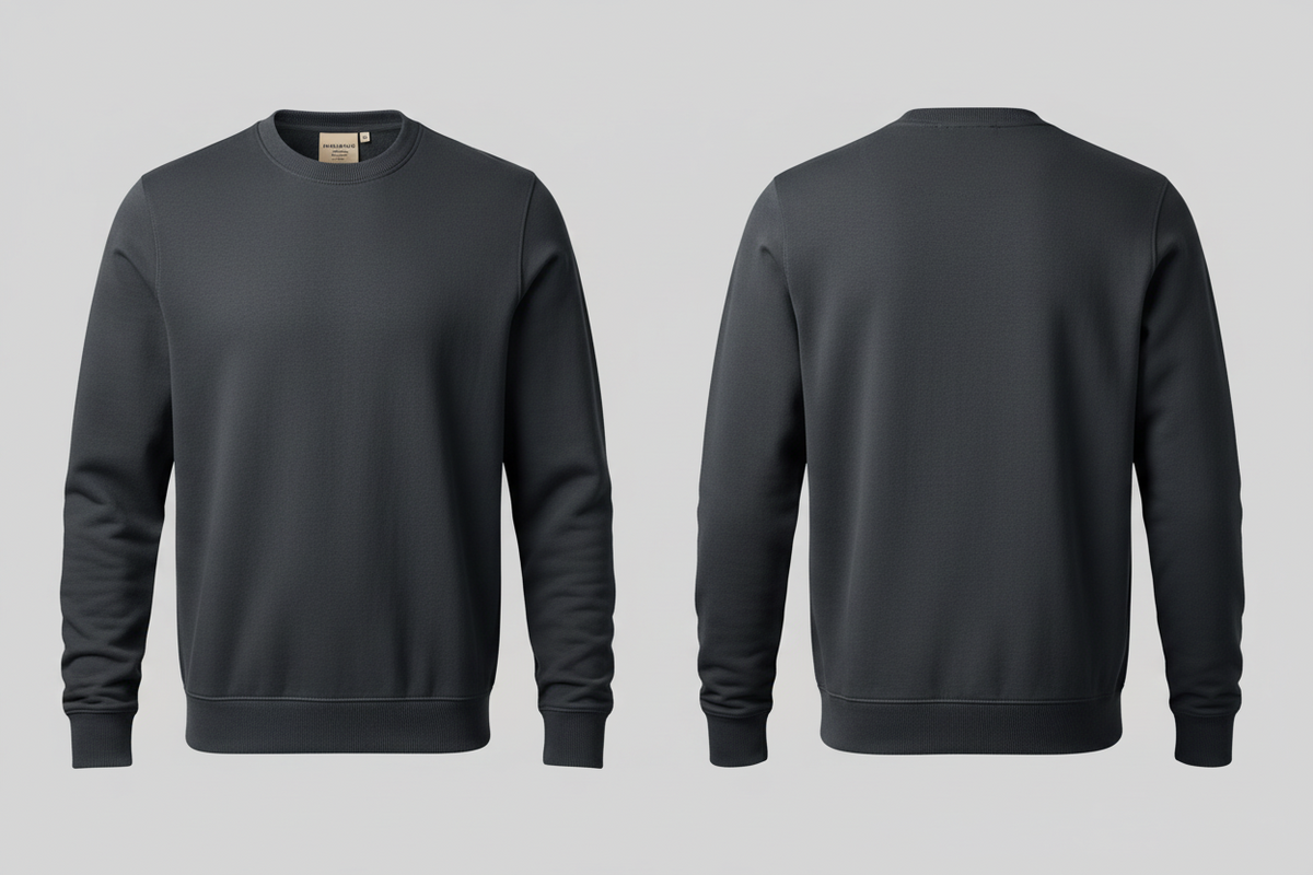 Heren biologisch sweatshirt schilders & stukadoors borduren asfalt - B&C BCU31B