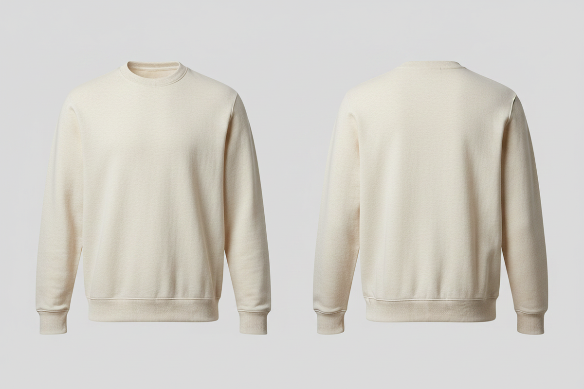 Heren biologisch sweatshirt schilders & stukadoors borduren - B&C BCU31B