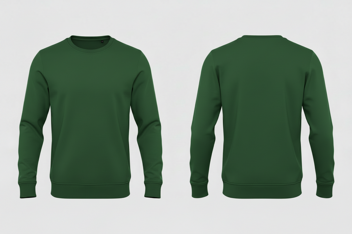 Heren biologisch sweatshirt schilders & stukadoors borduren bosgroen - B&C BCU31B