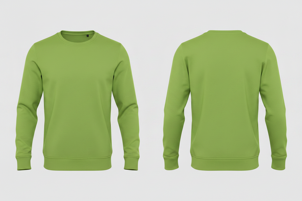 Heren biologisch sweatshirt schilders & stukadoors borduren salie - B&C BCU31B