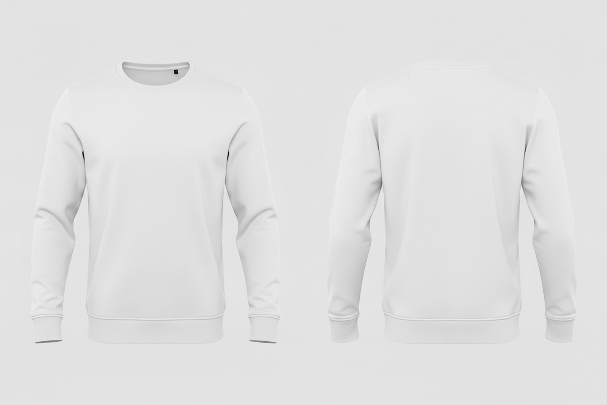 Heren biologisch sweatshirt schilders & stukadoors borduren wit - B&C BCU31B