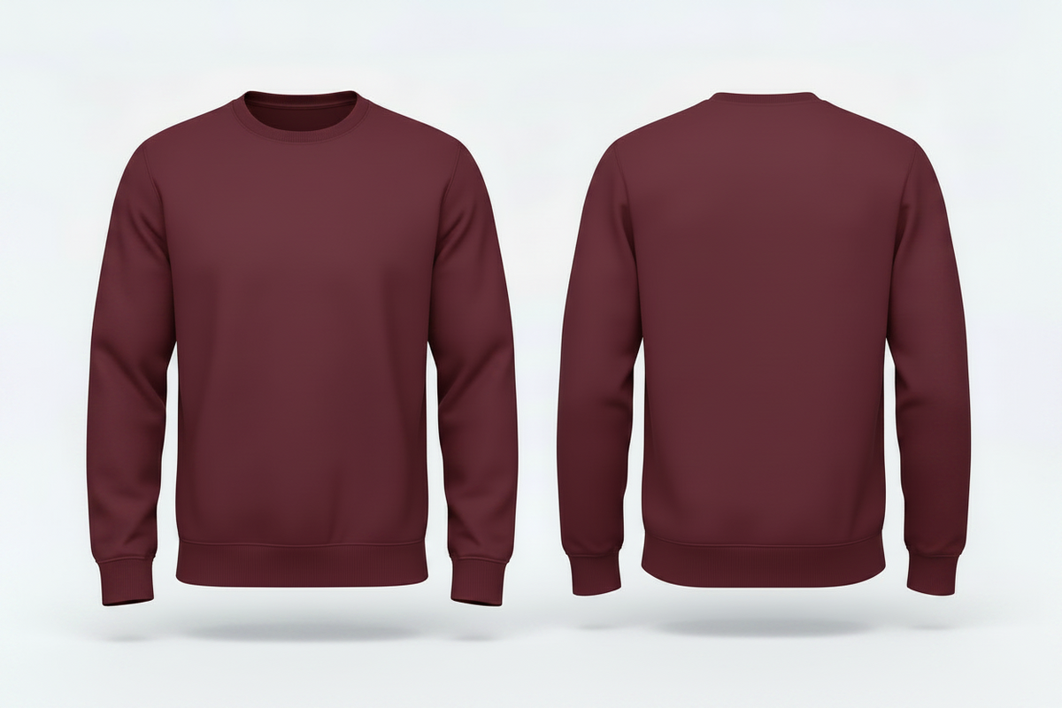 Heren classic sweatshirt schilders & stukadoors borduren bordeaux - Radsow UC203