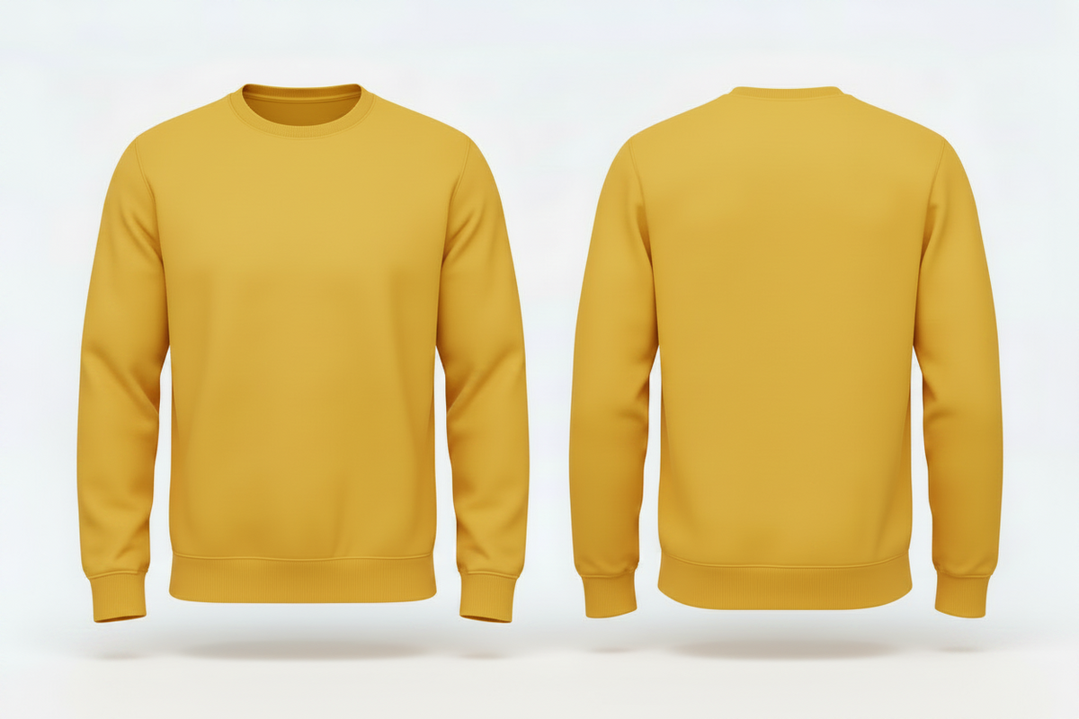 Heren classic sweatshirt schilders & stukadoors borduren geel - Radsow UC203