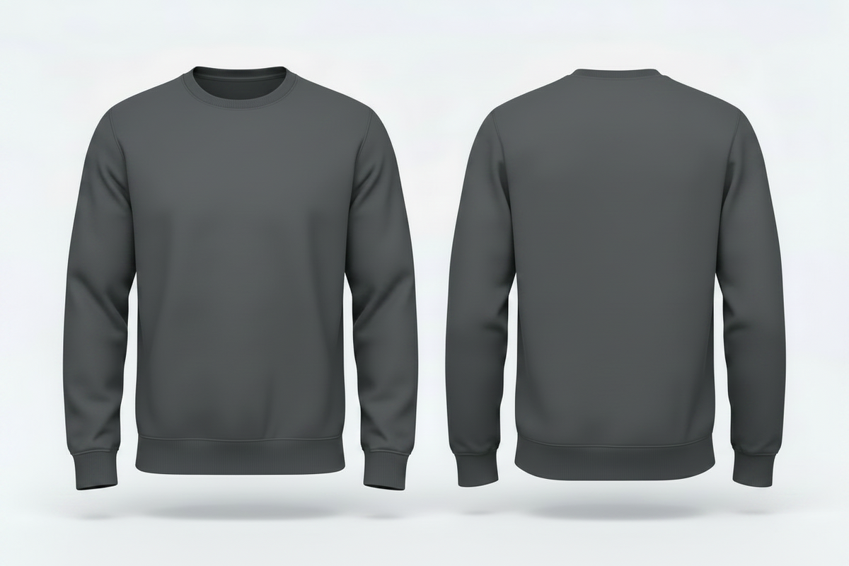 Heren classic sweatshirt schilders & stukadoors borduren houtskool - Radsow UC203