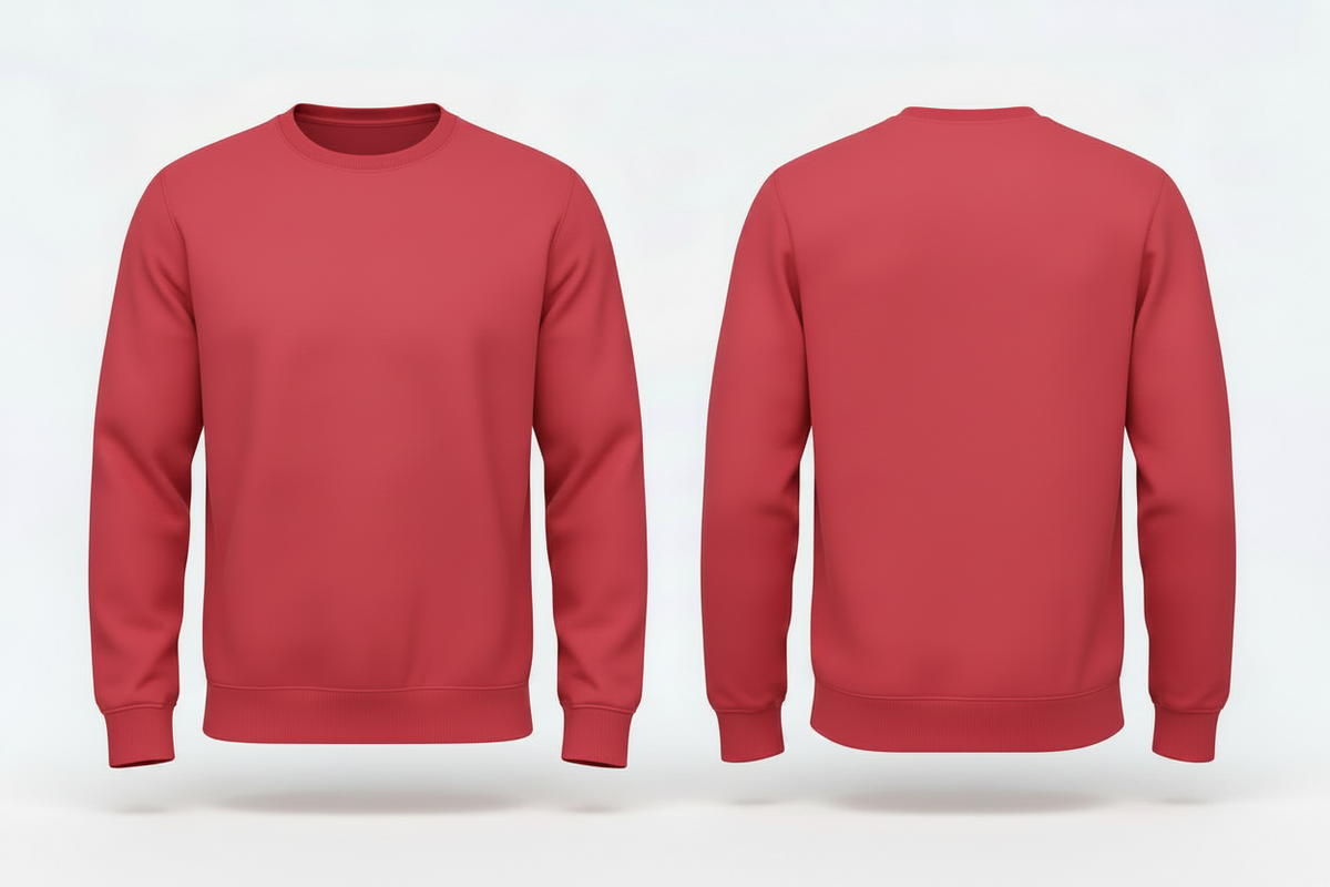 Heren classic sweatshirt schilders & stukadoors borduren rood - Radsow UC203