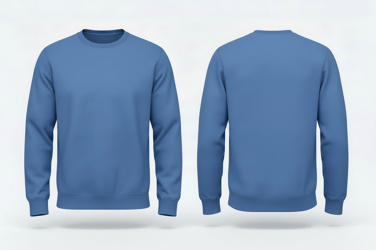 Heren classic sweatshirt schilders & stukadoors borduren saffier blauw - Radsow UC203