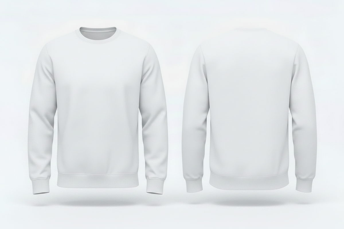 Heren classic sweatshirt schilders & stukadoors borduren wit - Radsow UC203