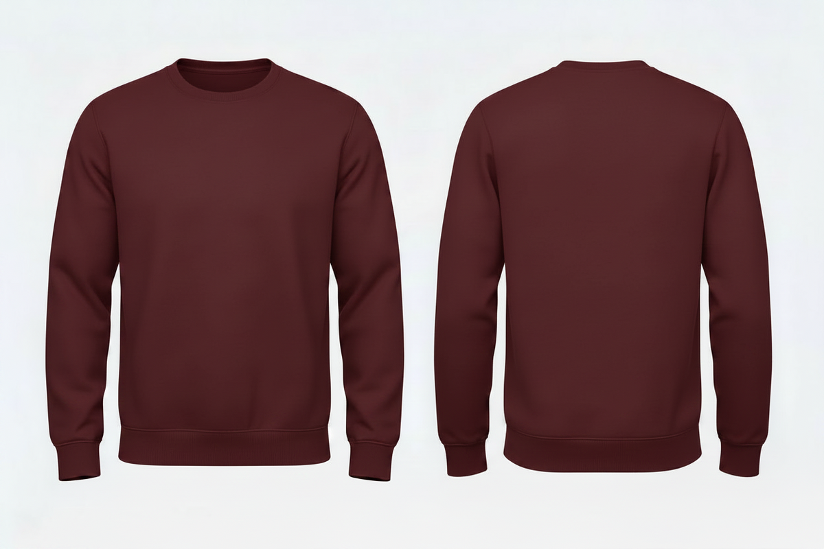 Heren sweatshirt schilders & stukadoors borduren bourgondië - B&C ID202