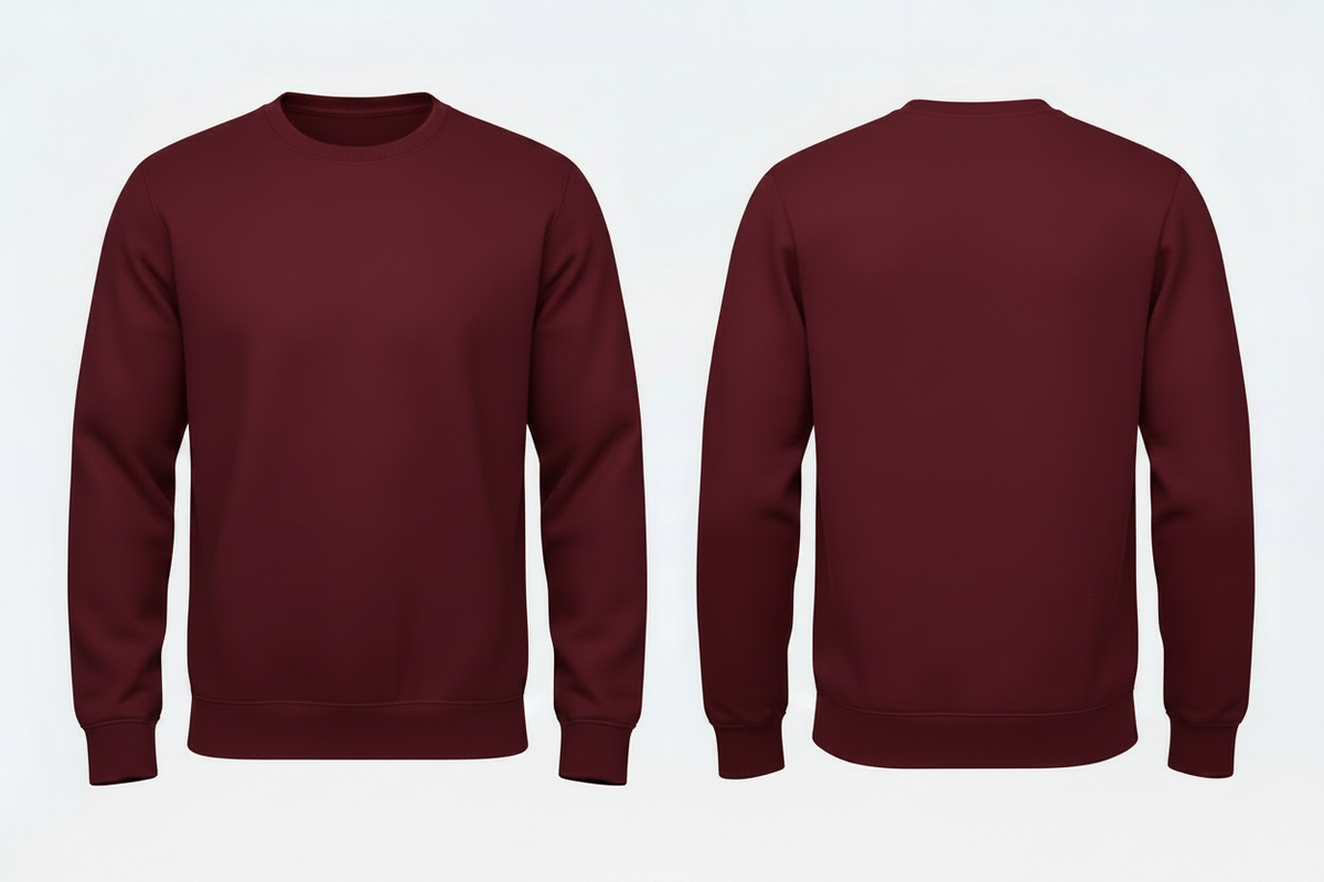 Heren sweatshirt schilders & stukadoors borduren bourgondië - Fruit of the Loom SC250