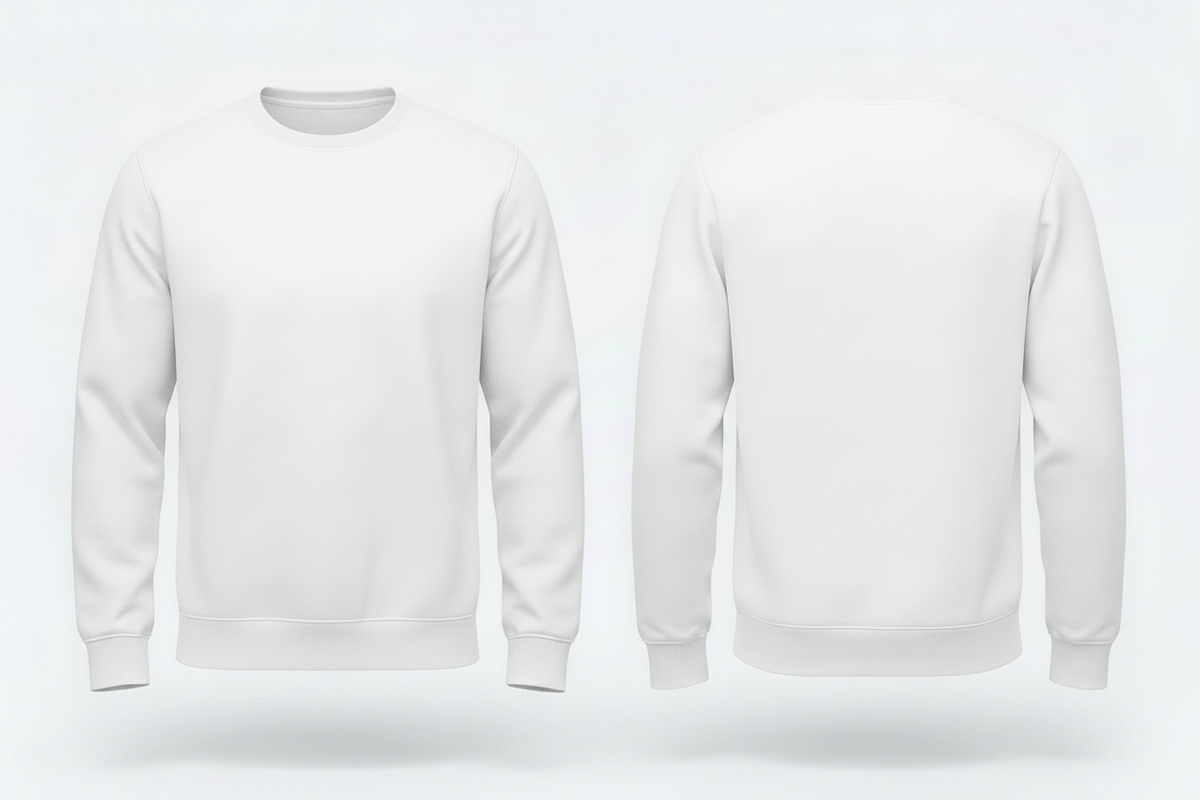 Heren sweatshirt schilders & stukadoors borduren wit - B&C ID202