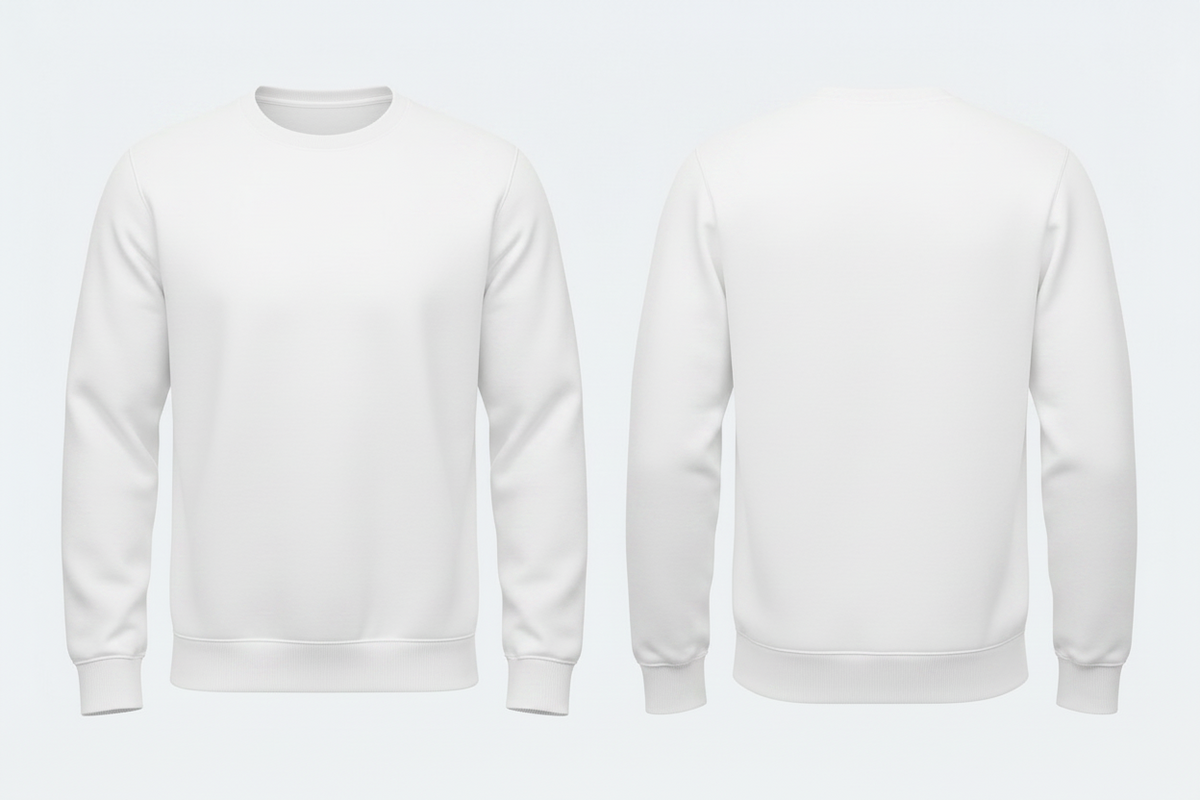 Heren sweatshirt schilders & stukadoors borduren wit - Radsow UXX03