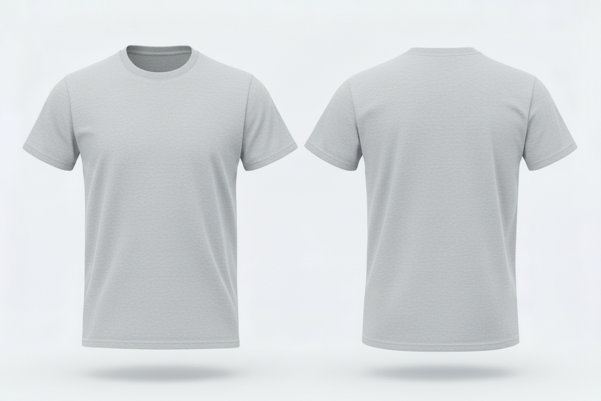 Heren t-shirt schilders & stukadoors borduren lichtgrijs - Russell RU215