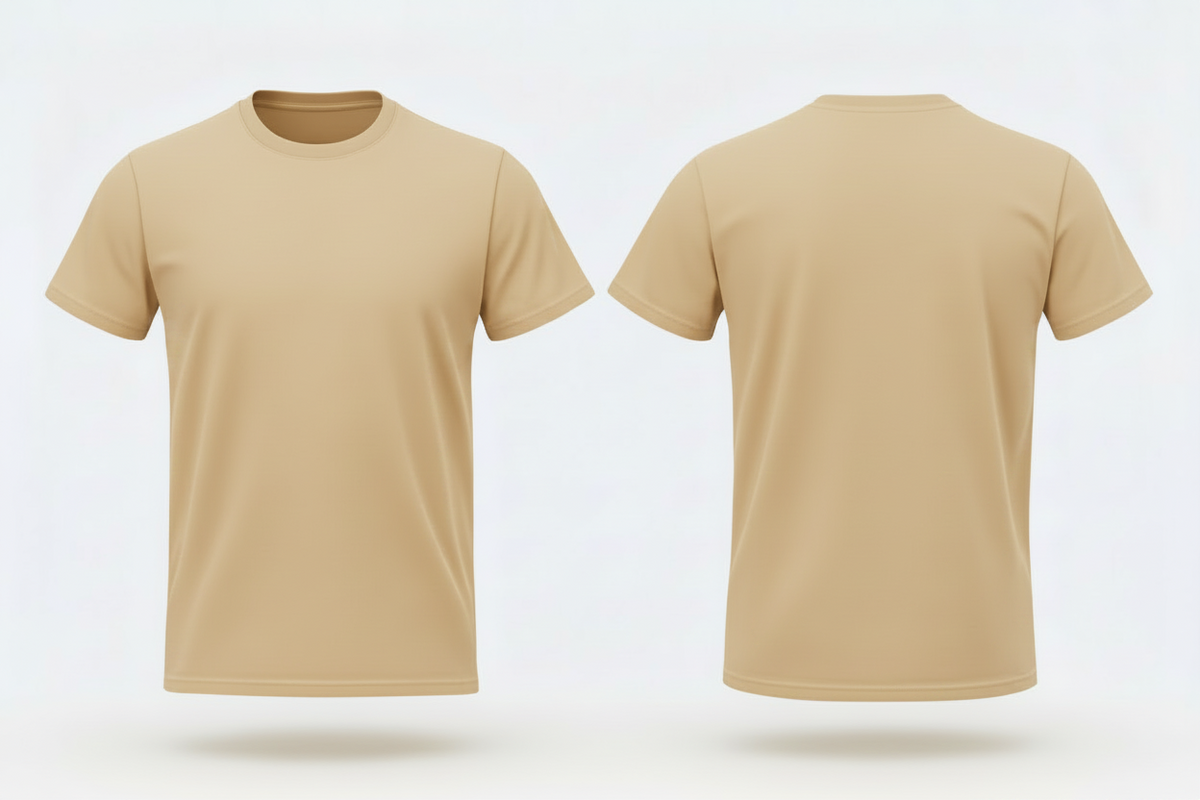 Heren t-shirt schilders & stukadoors borduren zandbeige - Russell RU215