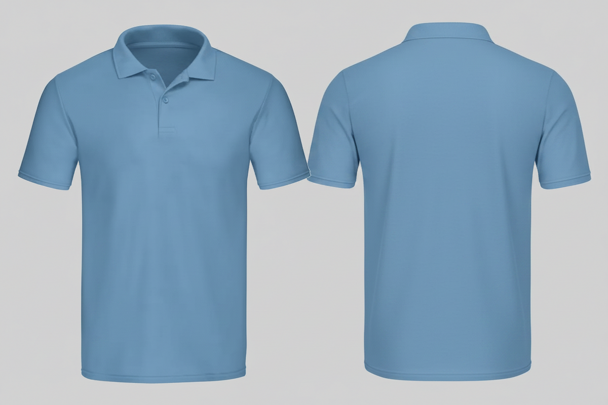 Herenpoloshirt schilders & stukadoors borduren hemelsblauw - Fruit of the Loom SC282