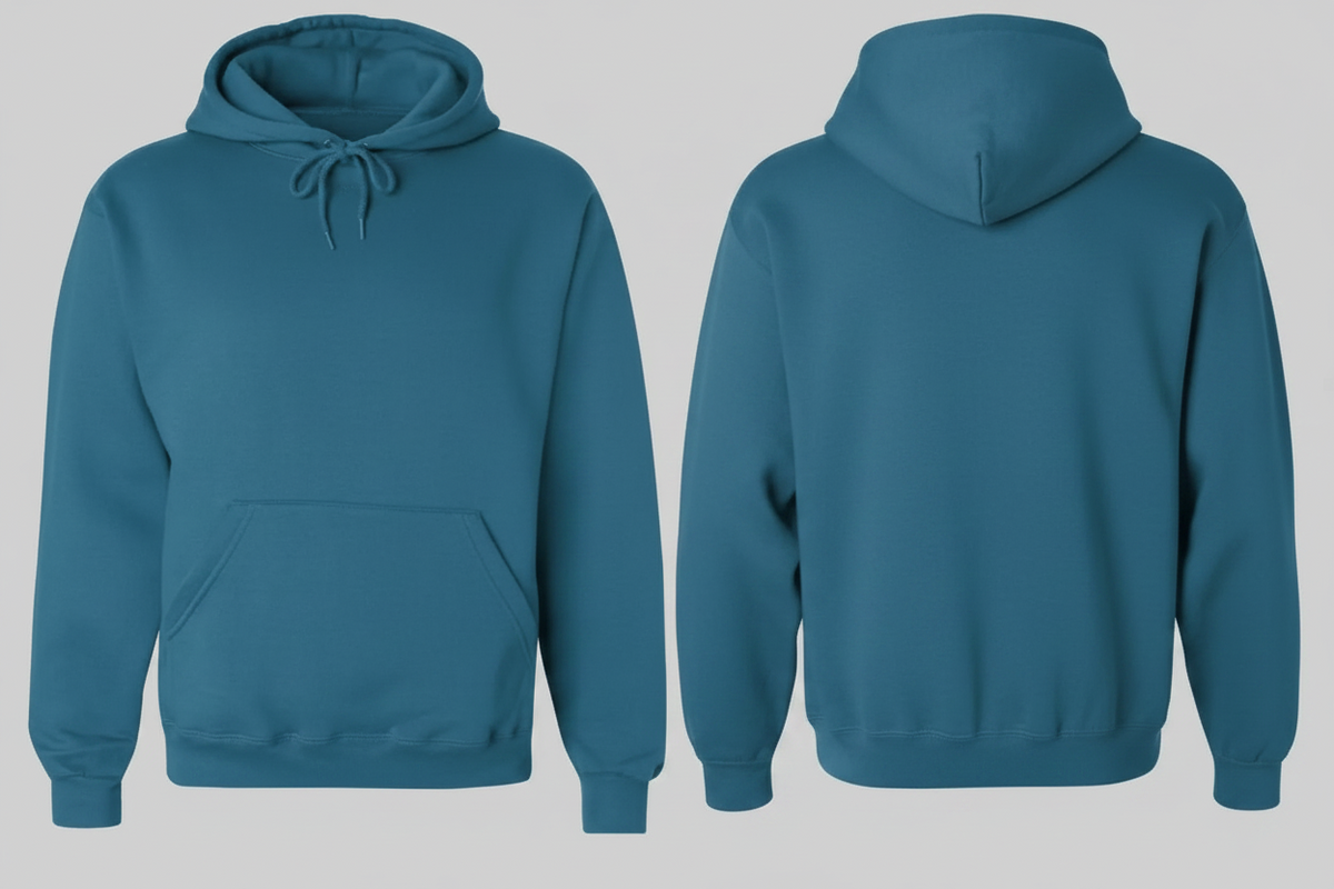 Hoodie sweatshirt borduren azurenblauw - Fruit of the Loom SC270