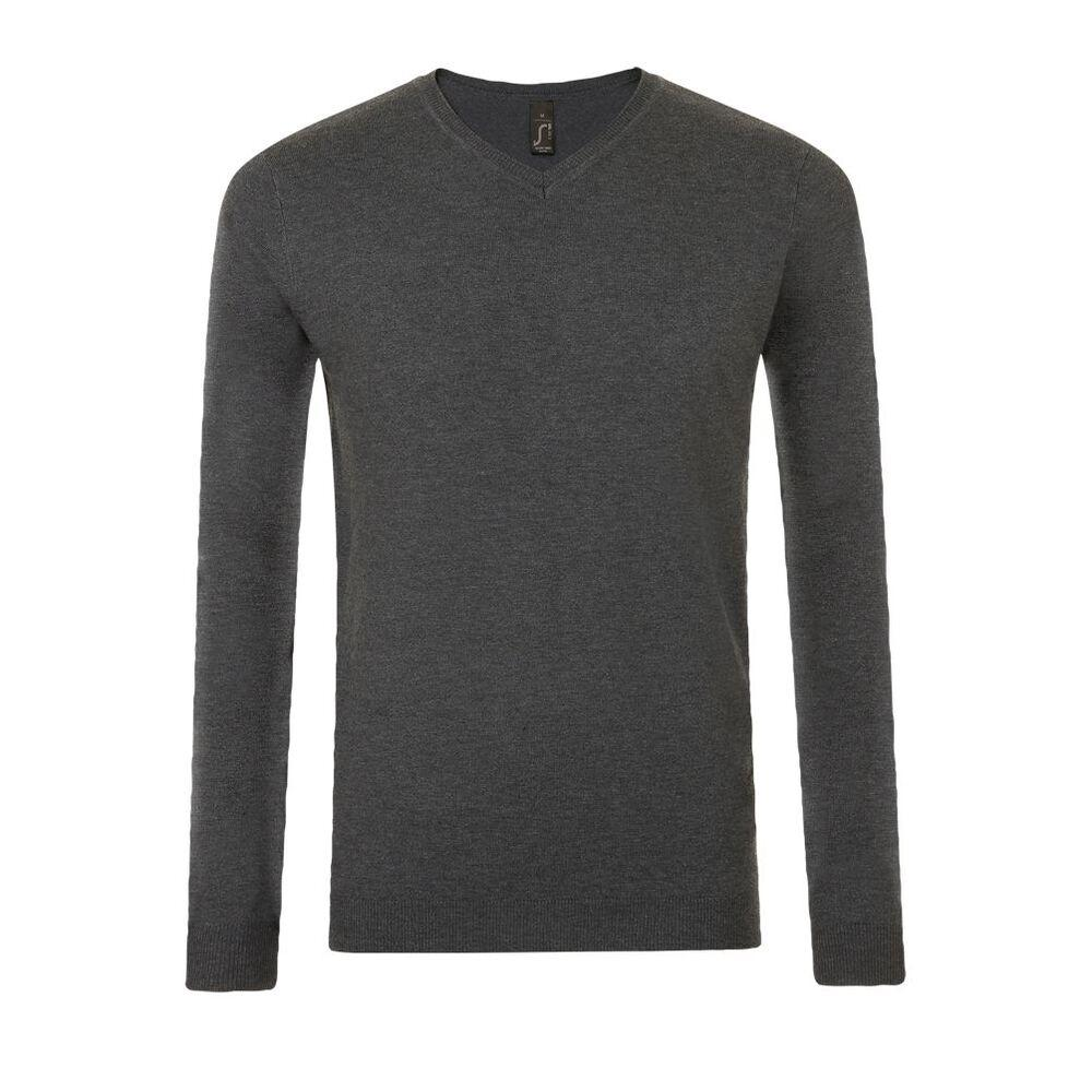 Sol's 01710 Glory Men V-hals Trui Borduren | Viscose-Polyamide | 275 g/m²