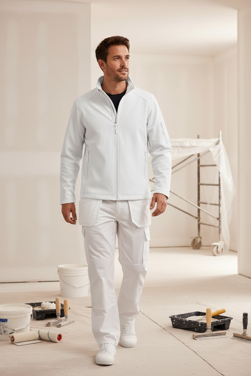 Kariban K401 Heren Softshell Jas Schilders & Stukadoors Borduren | Polyester | 300 g/m²