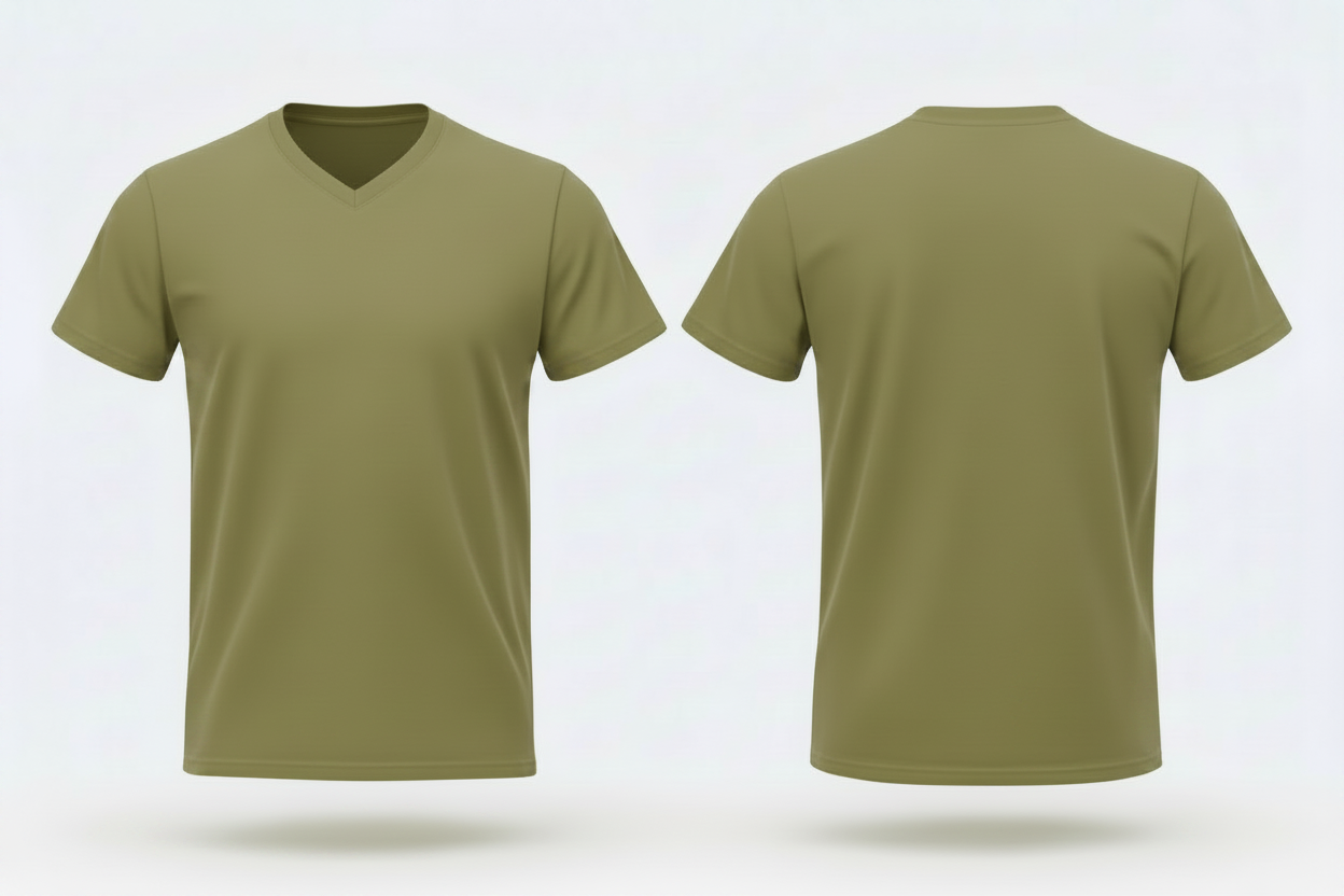 B&C BC044 Organisch Katoenen V-hals T-shirt Borduren | 140 g/m²