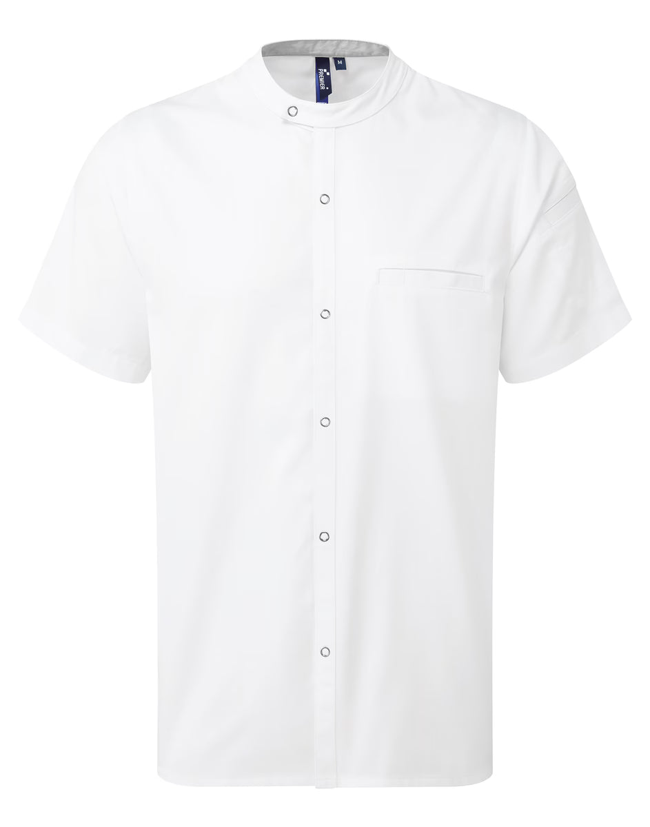 Koksjas korte mouwen borduren - Premier PR904