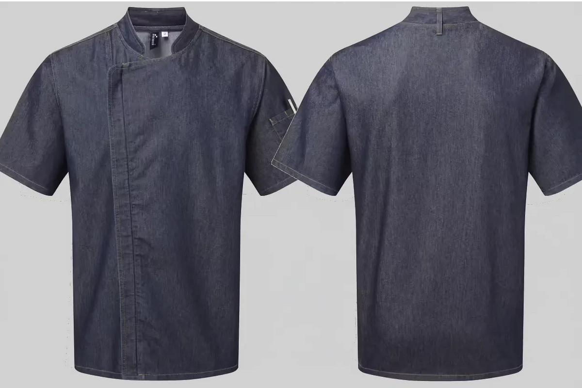 Koksjasje rits sluiten borduren indigo denim - Premier PR906