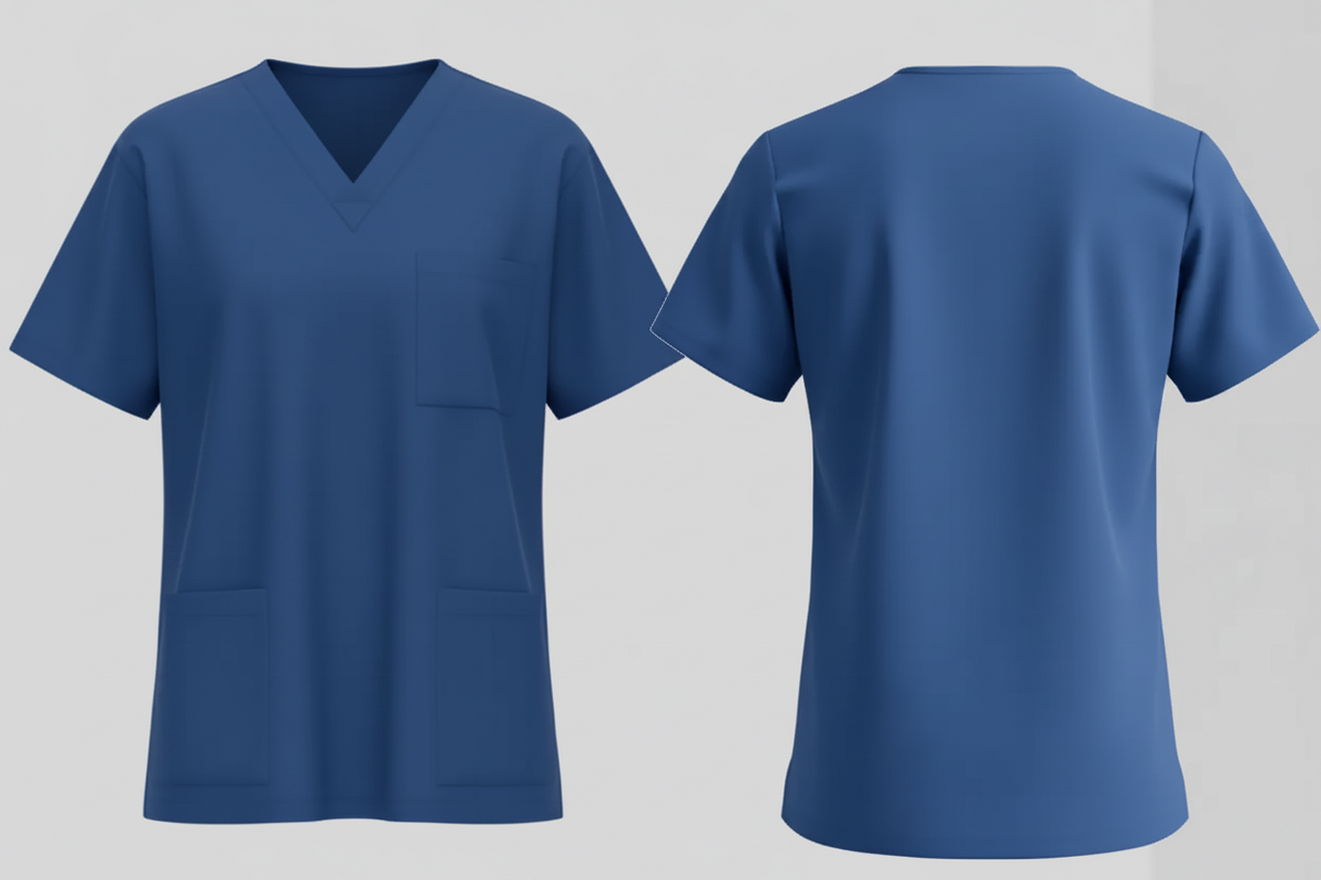Scrub tunic borduren koningsblauw - Radsow Uneek UC921