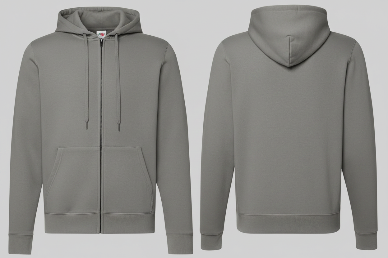 Fruit of the Loom SC374 Hoodie Sweat Jack Borduren | 80% Katoen / 20% Polyester | 280 g/m²