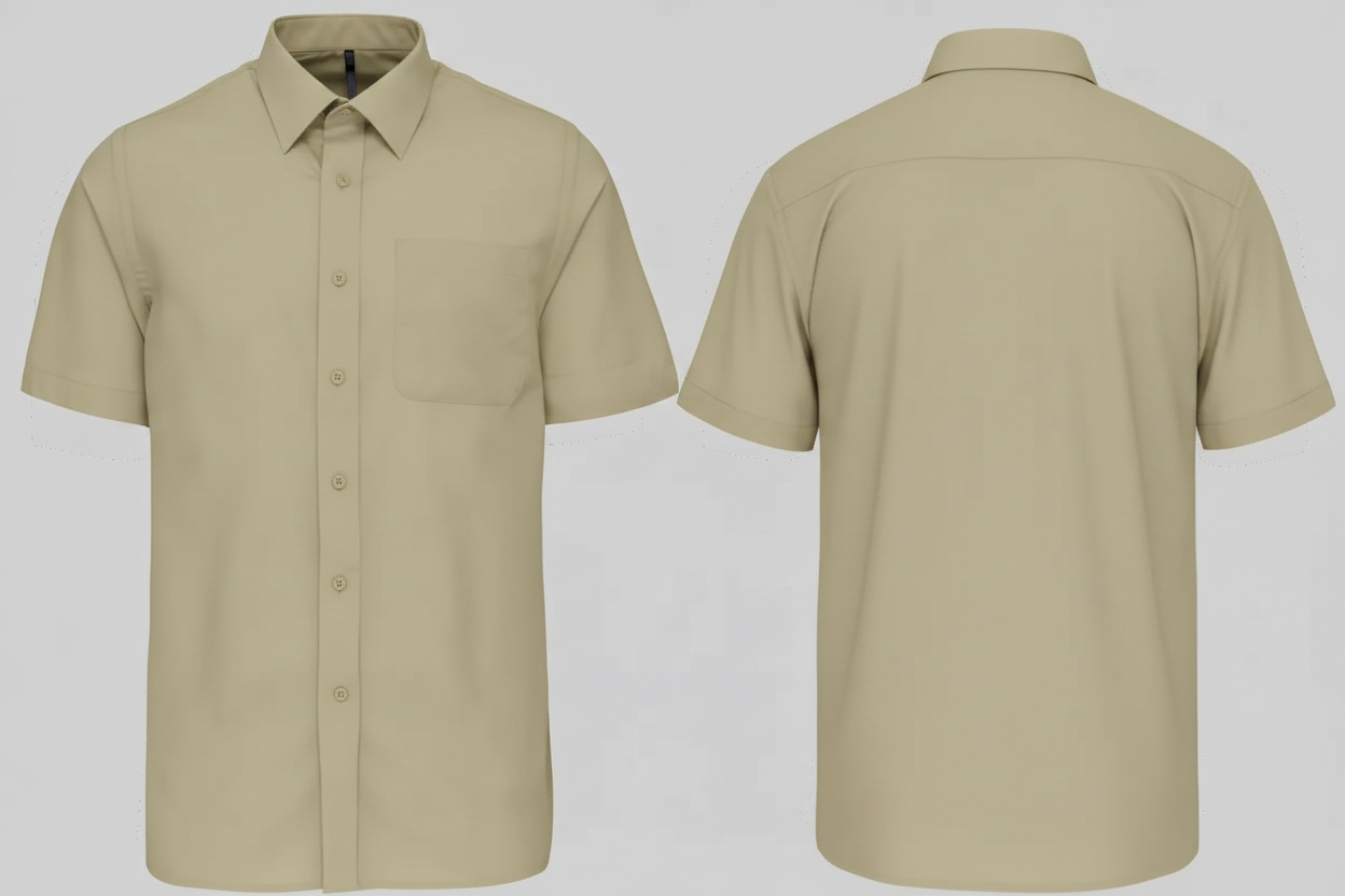 Kariban K551 ACE Heren Overhemd Korte Mouwen Borduren | Polykatoen Poplin | 110 g/m²