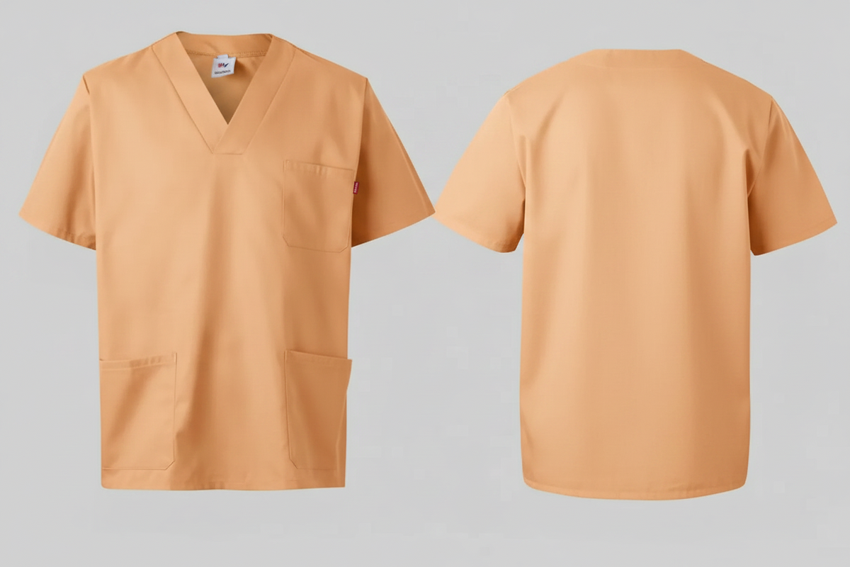 Tuniek korte mouwen borduren licht oranje - Velilla VL589