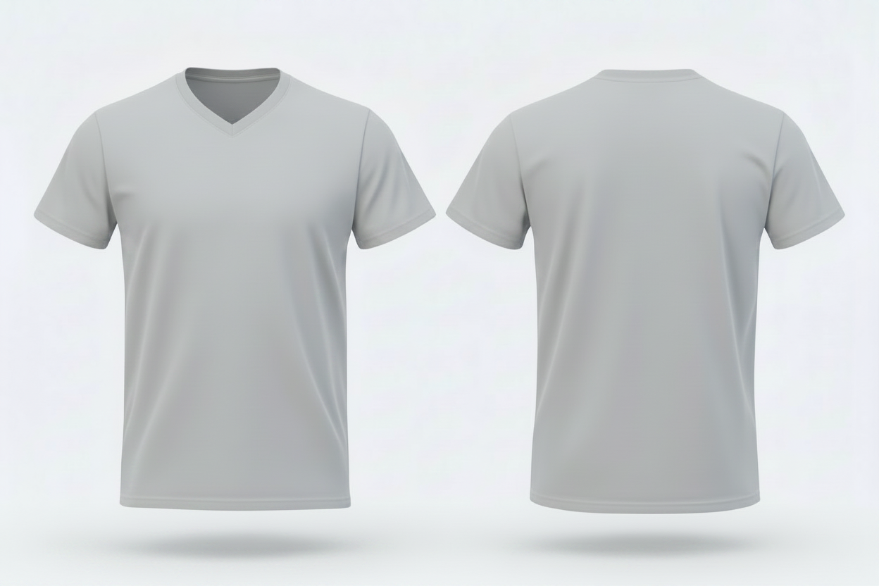 B&C BC044 Organisch Katoenen V-hals T-shirt Borduren | 140 g/m²
