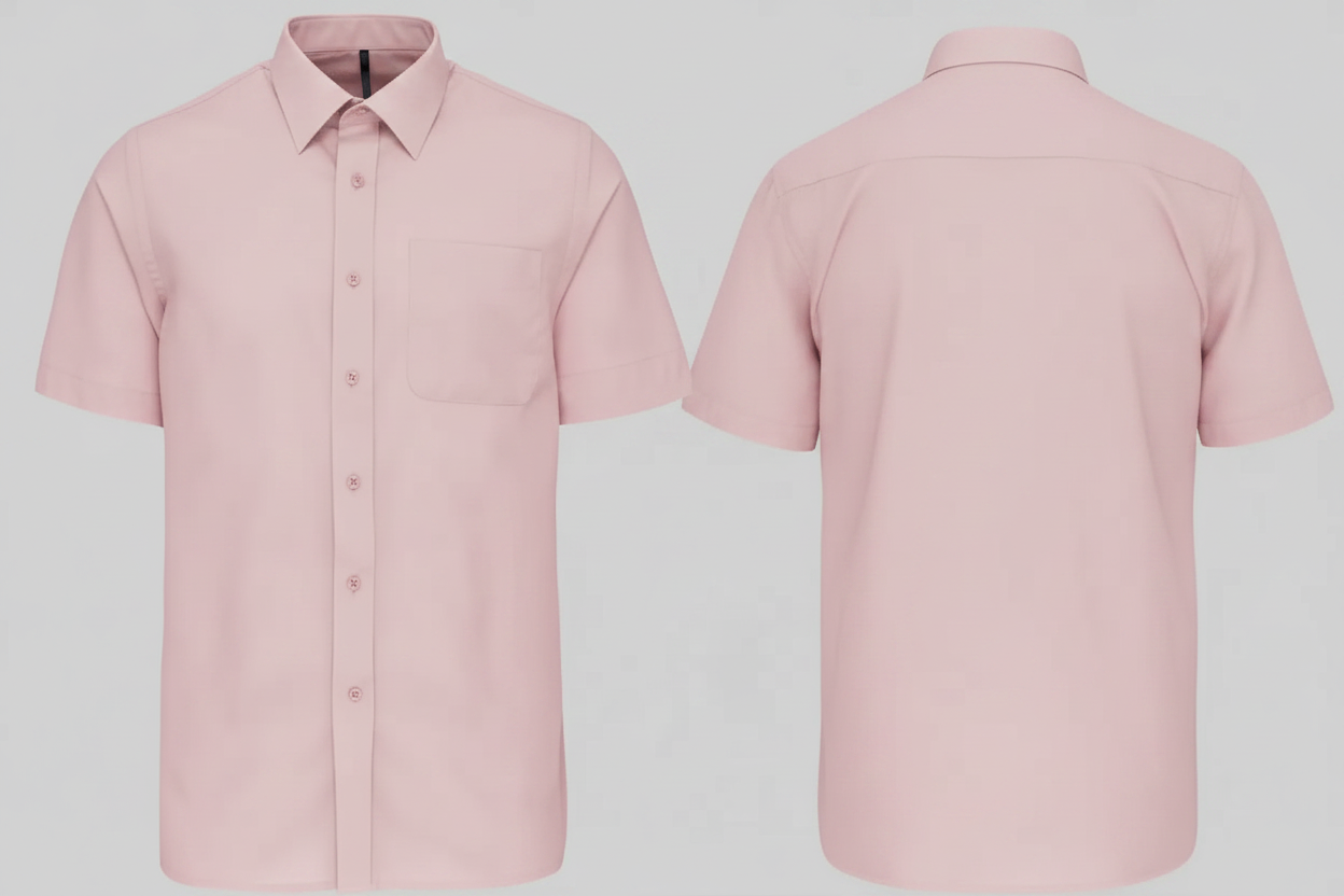 Kariban K551 ACE Heren Overhemd Korte Mouwen Borduren | Polykatoen Poplin | 110 g/m²