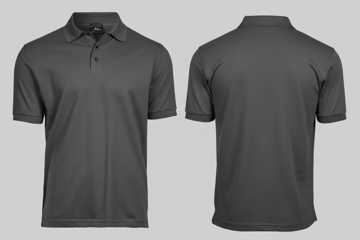 Luxe stretch polo agrarisch & groenvoorziening borduren donkergrijs - Tee Jays TJ1405