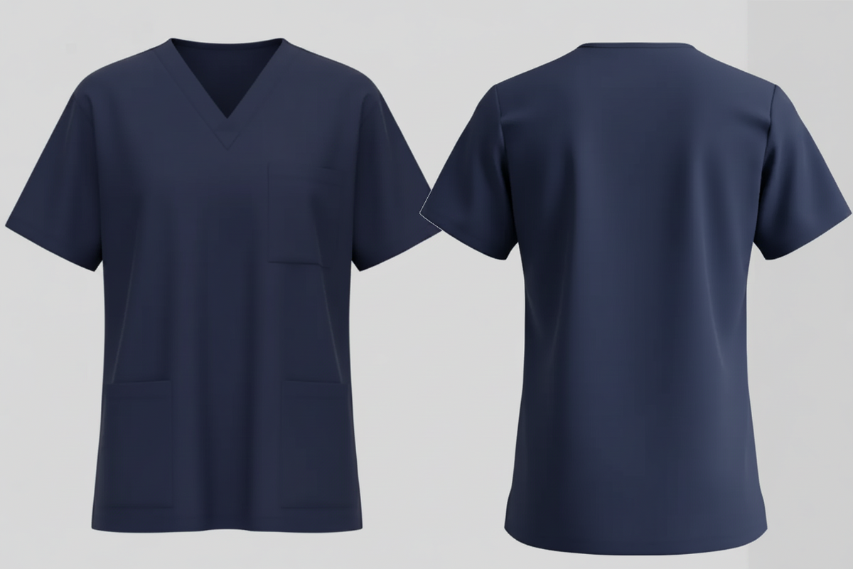 Scrub tunic borduren marine - Radsow Uneek UC921