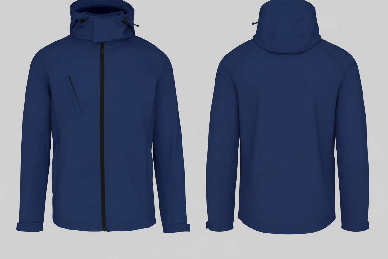 Kariban K413 Heren Softshell Jas met Capuchon Borduren | 100% Polyester | 3-laags