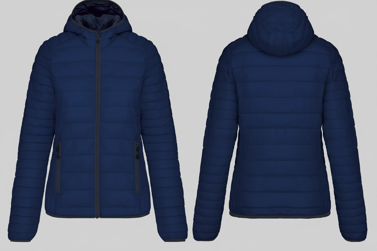 Kariban K6111 Lichte Damesjas met Capuchon Borduren | 100% Polyamide