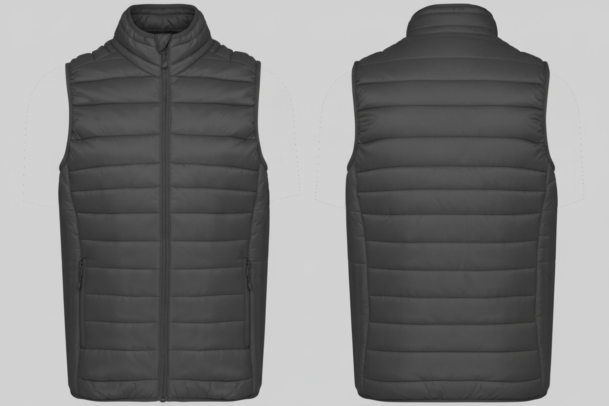 Kariban K6113 Lichte Herenbodywarmer Borduren | 100% Polyamide | Opvouwbaar