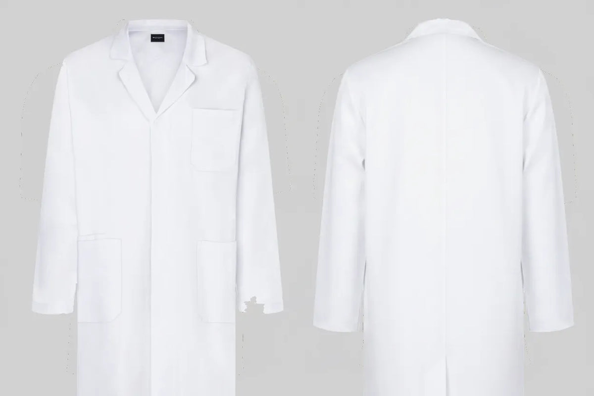 Medische laboratoriumjas heren borduren wit - Karlowsky KYMM7000