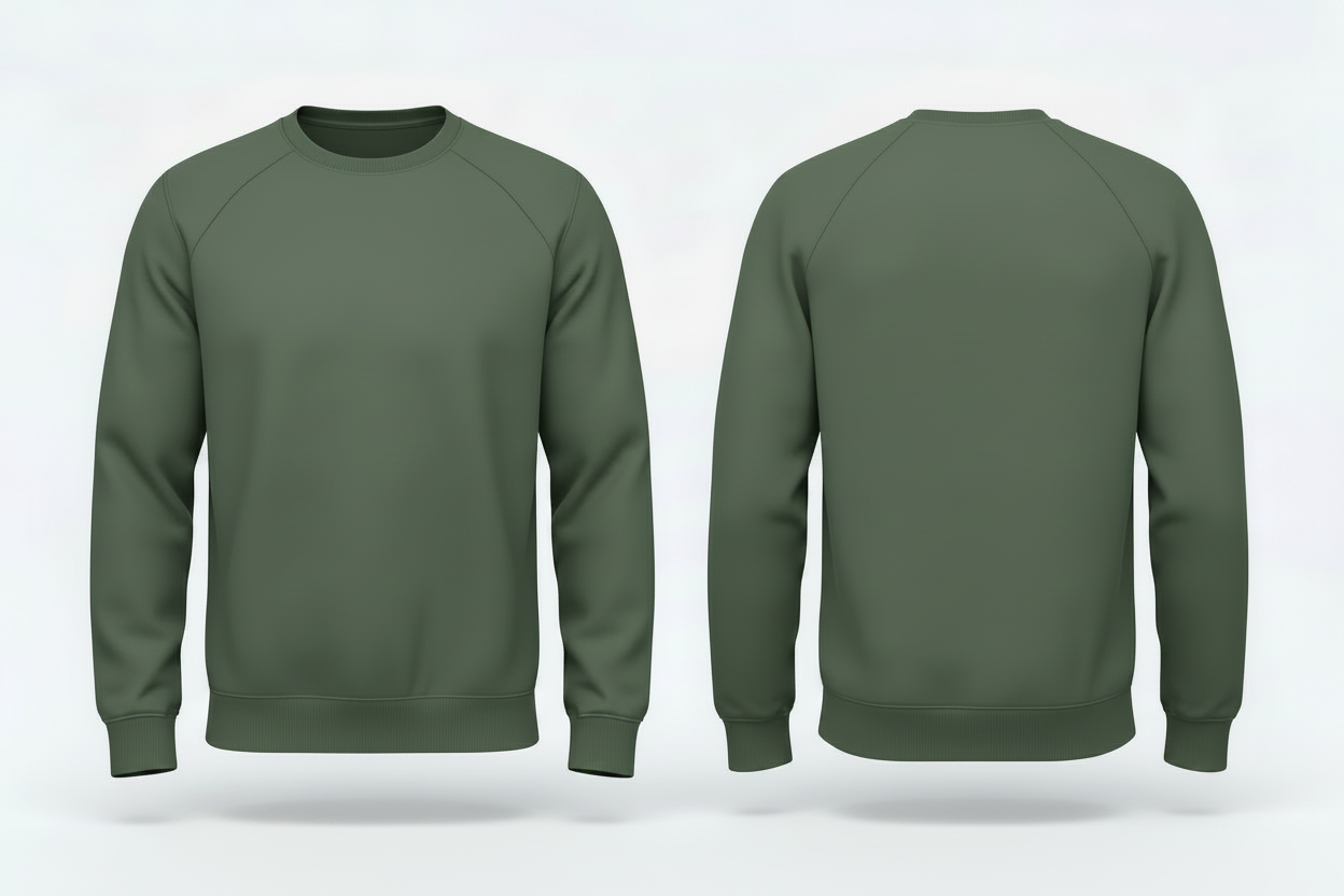 Kariban K480 Heren BIO Sweatshirt Raglanmouwen Borduren | 300 g/m²