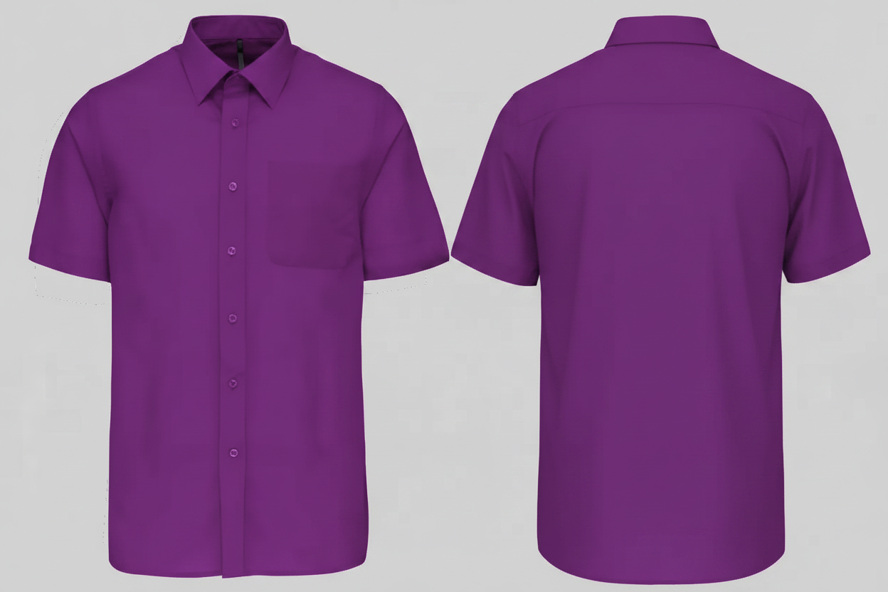 Kariban K551 ACE Heren Overhemd Korte Mouwen Borduren | Polykatoen Poplin | 110 g/m²
