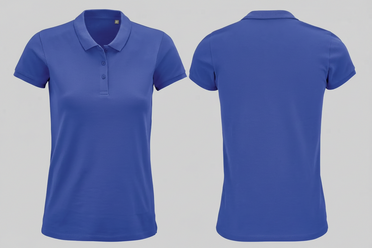 Planeet damespolo agrarisch & groenvoorziening borduren artic blauw - SOL'S 03575
