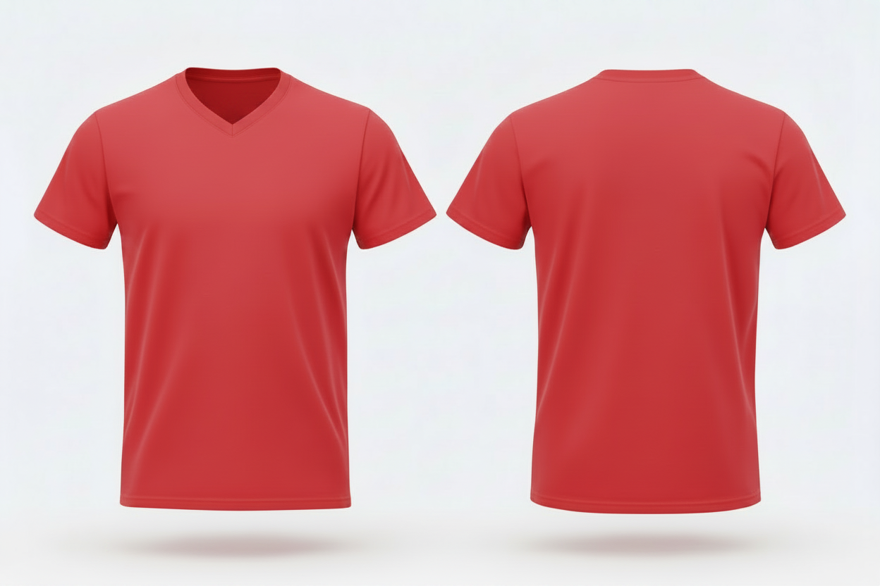 B&C BC044 Organisch Katoenen V-hals T-shirt Borduren | 140 g/m²