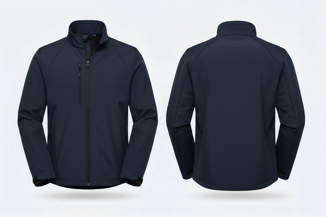 Russell J140M Softshell Jack Heren Borduren | 92% Polyester