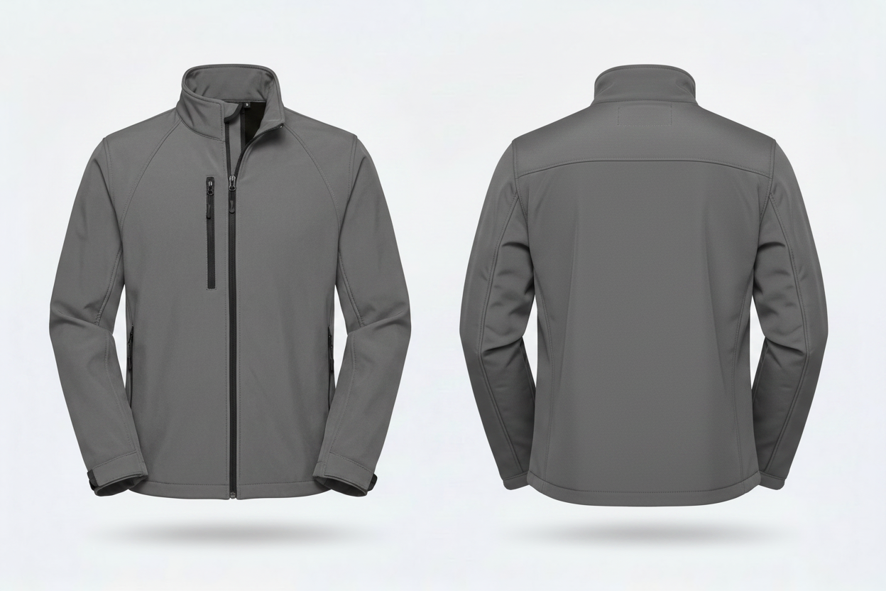 Russell J140M Softshell Jack Heren Borduren | 92% Polyester