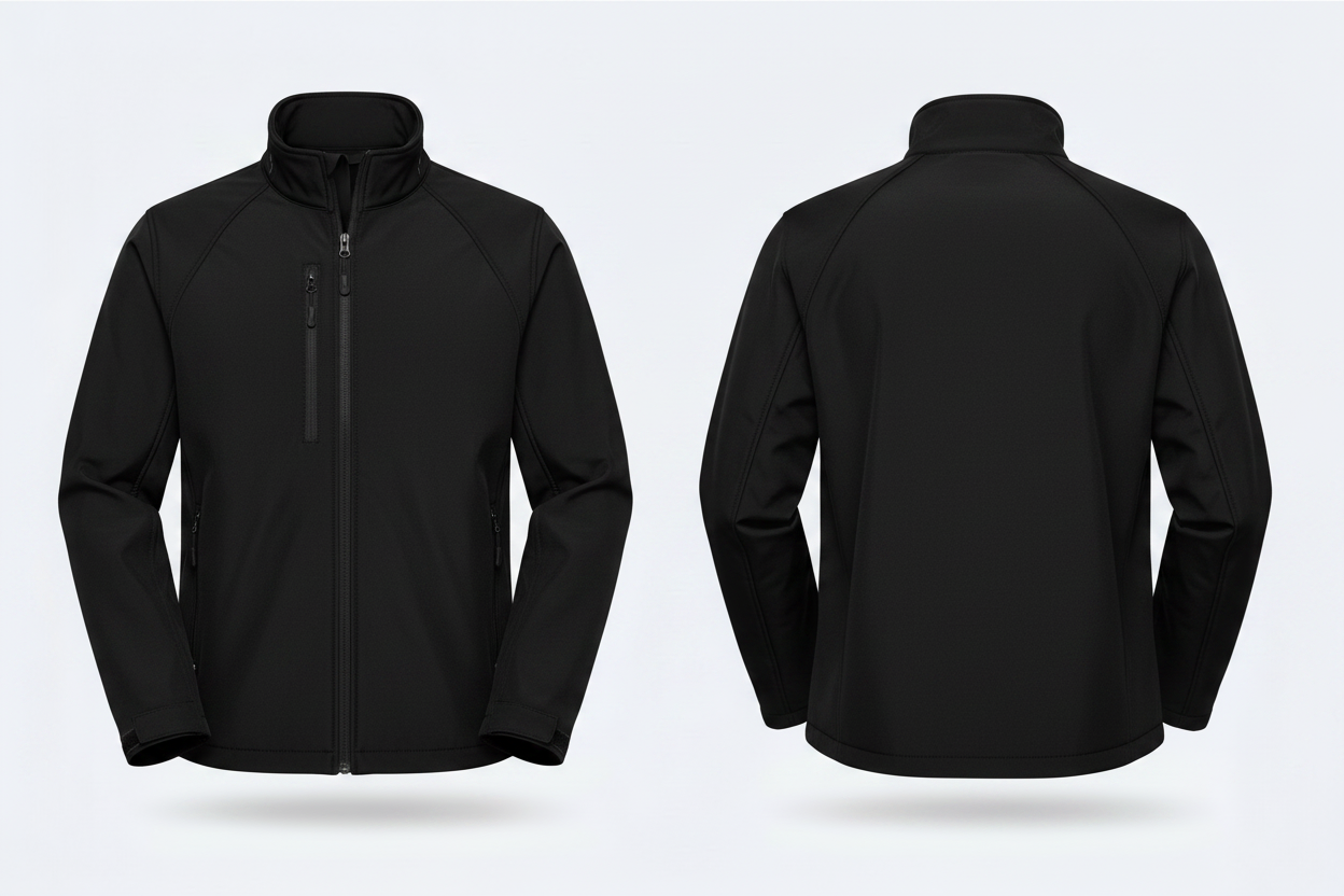 Russell J140M Softshell Jack Heren Borduren | 92% Polyester