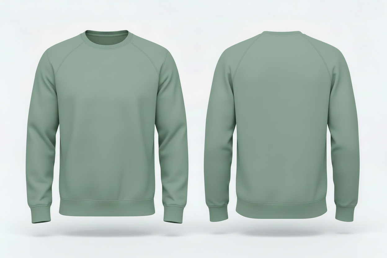 Kariban K480 Heren BIO Sweatshirt Raglanmouwen Borduren | 300 g/m²