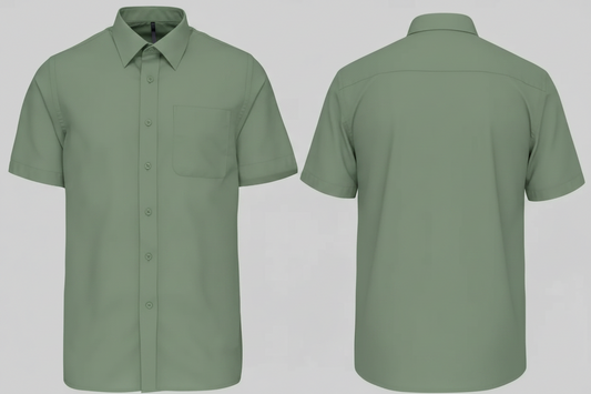 Kariban K551 ACE Heren Overhemd Korte Mouwen Borduren | Polykatoen Poplin | 110 g/m²