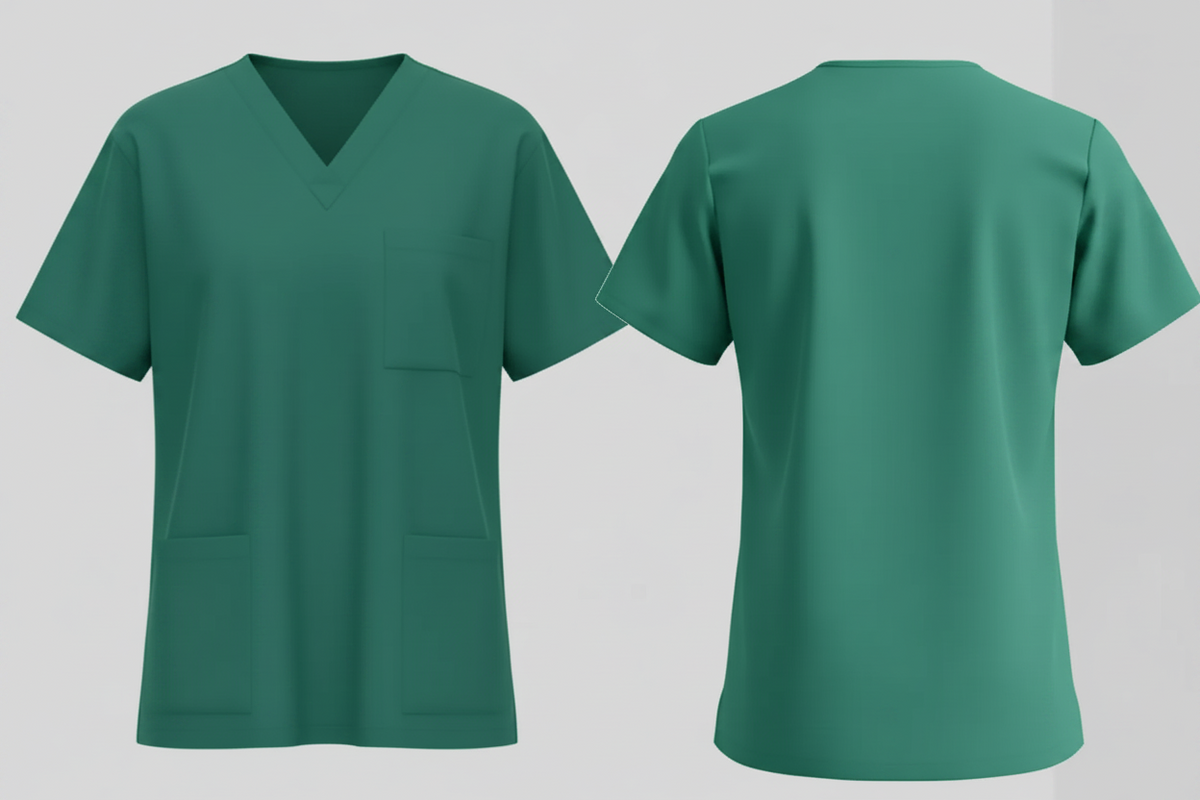 Scrub tunic borduren smaragdgroen - Radsow Uneek UC921