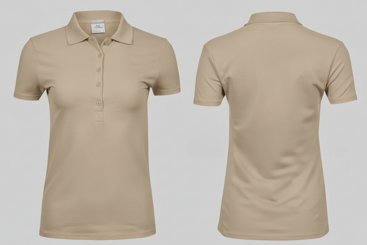 Dames luxe stretch polo borduren steen - Tee Jays TJ145